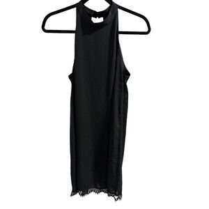 ✌️ 2/$40 ✌️ New Women's Black Sleeveless Dress With Lace Hem & Button Closure